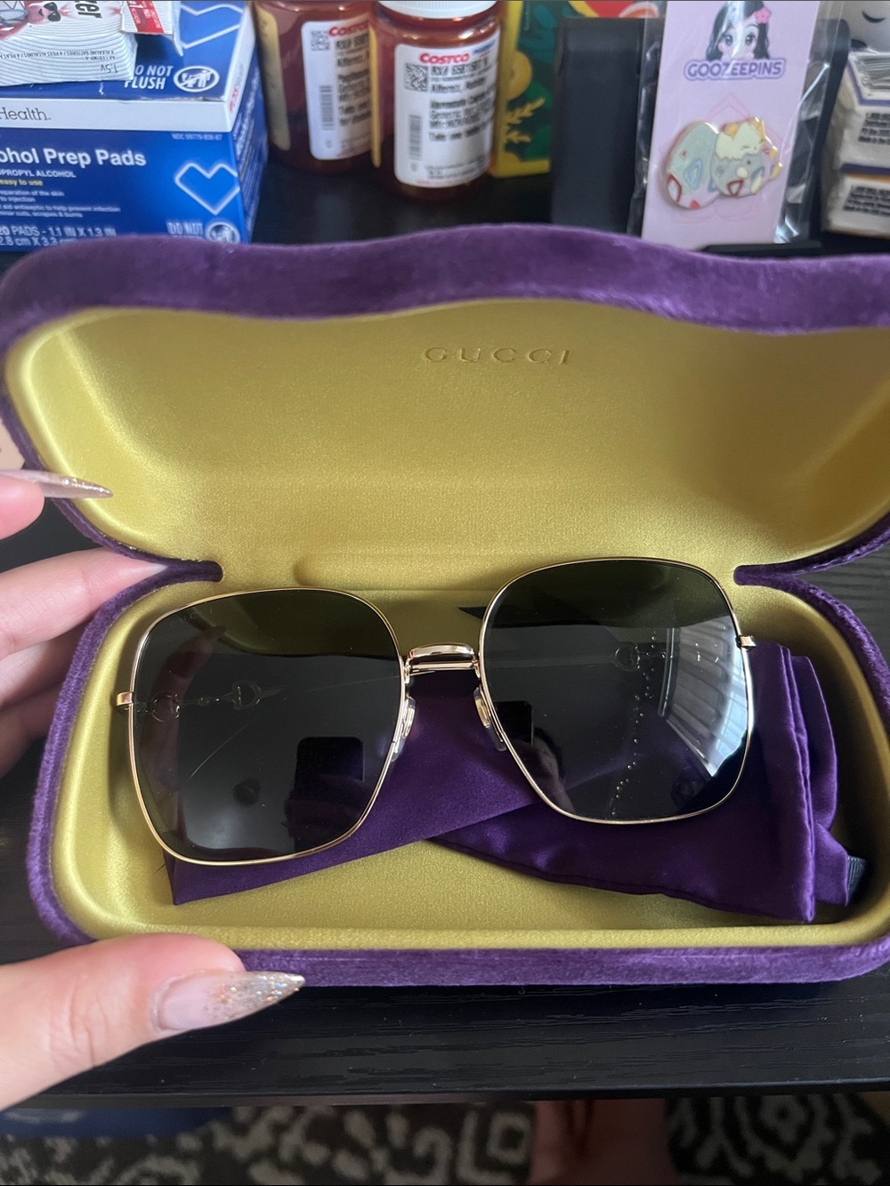 Gucci oversized, aviator sunglasses